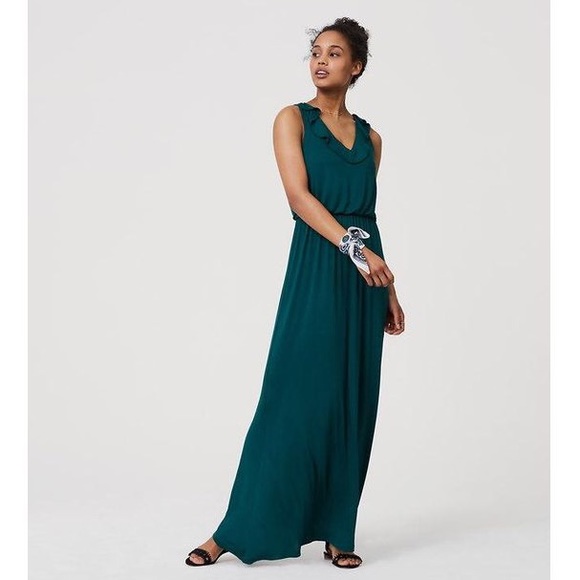 petite green maxi dress